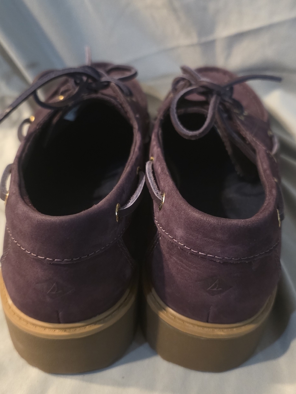 Sperry Womens Wells Boat Shoe Fig Leather Size 9 NWOB Defects - Picture 4 of 11